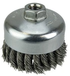 Weiler 12316 4" Single Row Knot Wire Cup Brush, .023" Steel Fill, 5/8"-11 Unc.... Fixed Price $50.78.