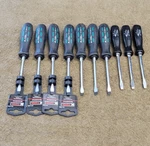 10 Tool Flat Head Tipped Screwdriver Set Kti 16204 19204. Fixed Price $45.60.