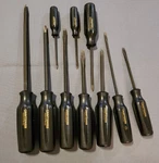 10 Piece Craftsman Industrial Series Black Handle Scewdriver Set Made Usa. Fixed Price $79.00.