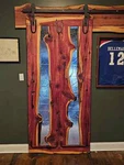 Live Edge Wood Cedar Door With Epoxy Hand Wall Panel Home Decor Furniture. Fixed Price $1295.45.