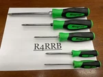 Snap-on Tools New 5PC Green Soft Grip All Phillips Tip Screwdriver Set SGDP50BG. Fixed Price $125.00.