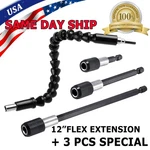 4PC Magnetic Extension Socket Drill Bit Holder Screwdriver 1/4" Hex Shank Quick. Fixed Price $6.99.