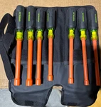 Greenlee Insulated High Voltage Nut Driver Tool Set Of 7 Sizes 1/2" 1/4". Fixed Price $290.00.