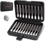 Mulwark 20PC 3/8" Drive Extra Long Allen Hex Bit Socket Set One Size, Silver. Fixed Price $56.17.