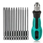 12 Piece Torx Screwdriver Set T6-T40, 1/4" Magnetic With Hole S2 Ste.... Fixed Price $14.71.