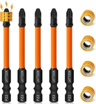 Impact Pozidriv Bit Set, Lattook 5-PIECES Anti Slip PZ2 S2 Steel. Fixed Price $18.99.