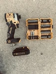 Dewalt DCF850 20V Max Brushless Impact Driver Kit W/ Battery & Bit Set. Fixed Price $90.00.