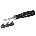 Husky 10-PC Ratcheting Screwdriver Set: Phillips Slotted Torx Bits Chemical-resi. Fixed Price $24.98.