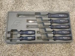 Snap-on SDDX70APB Piece Screwdriver Set Pearl Blue Dark Used Tray. Fixed Price $259.99.