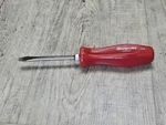 Snap-on Tools Usa New Red Hard Handle 1/4" Flat Head Screwdriver SDD4A. Fixed Price $47.99.