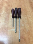 Vintage Matco Tools Maroon Handle 3PC Phillips Screwdriver Set #2 #3 #4 4-8". Fixed Price $29.99.