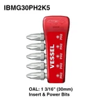Vessel Impact Ball Torsion Bits PH2X30 5PC With Mag Charge Holder (IBMG30PH2K5). Fixed Price $11.37.