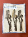 New Harbor Freight Pc Steel, Nylon & Brass 9" Detail Brush Set 69526. Fixed Price $13.79.