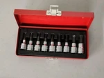 Vintage Thorsen 3/8 Drive 9 Piece Socket Bit Set Hex Phillips Flat. Fixed Price $13.99.