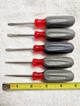New Nos 5 Pc Craftsman Screwdrivers Usa Small 1/8" WF47164. Fixed Price $39.00.