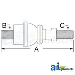 Ball Joint SBA334801531 Fits Case DX18E DX22E DX24E DX25E. Fixed Price $185.99.