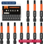 Baidets Pro T20 Screwdriver Bit Set - Torx 10 Pieces, 50MM Length,. Fixed Price $15.61.