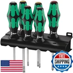 Wera Kraftform Plus Screwdriver Set 6 Pieces Lasertip Rack 335 350 355. Fixed Price $72.59.