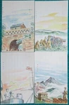 PRE-WW2 Ii Japan Picture Postcard Joyful Visit To The Front Lines W/ Pouch 8SET. Fixed Price $128.00.