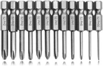 12PCS Magnetic Phillips Screwdriver Bit Set With 1/4-INCH Hex Shank Cross Head. Fixed Price $12.95.
