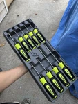 Snap-on Tools 9PC Hi-viz Soft Grip T8 T45 Torx Screwdriver Set SGDTX90BHV. Fixed Price $230.00.
