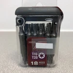 Double-ended Screwdriver Bit Torx T15 And T20 In. S2 Tool Steel 18 Pc. Fixed Price $9.79.