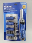 Kobalt 27PC Multi-bit Ratcheting Screwdriver Set + Nylon Storage Pouch New. Fixed Price $22.99.