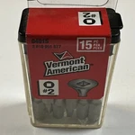 Vermont American 15 Piece Screwdriver Bit Set #2 Square Robertson. Fixed Price $5.50.