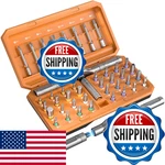 Veysmou 42-IN-1 Magnetic Ratchet Screwdriver Set With Detachable T-handle & Case. Fixed Price $46.86.