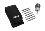 New Proto Ratcheting Stubby Screwdriver Set J9325 C/w Canvas Belt Pouch. Fixed Price $50.00.