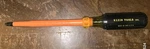 Klein Tools 603-6-INS Insulated Heavy-duty Round-shank Screwdriver. Fixed Price $22.99.