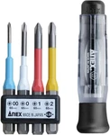 Anex Cross Bit Driver Set #00,#0,#1,#2 3614 Hex Painted Pieces Japan. Fixed Price $20.24.