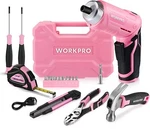 Workpro Cordless Screwdriver 18PC Kit 7V Home Tool Household Pink Set. Fixed Price $38.99.