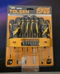 New Tolsen 19 Piece Screwdriver And Bit Set Crv Plastic Storage Rack 20183 Nip. Fixed Price $40.00.