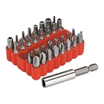 33-PIECE Security Bit Set 1/4" Hex Drive W/magnetic Extender, Crv Steel. Fixed Price $17.47.