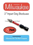 8 Pack Square #1 SQ1 Milwaukee Shockwave Impact Duty 2" Drill Bits. Fixed Price $13.99.
