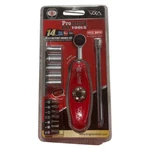 Brighton Best 14 Piece 5 In Ratchet Handle 1/4" Drive Socket Bit Set S39001. Fixed Price $21.99.