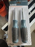 New 2 Pc Set Anvil 6-IN-1 Multi Bit Screwdriver Slotted & Phillips, 1/4 5/16. Fixed Price $10.95.