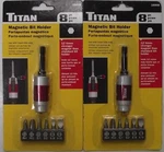 Titan 16008 Magnetic Bit Holder With + 2 Sets. Fixed Price $8.00.