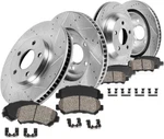 Callahan Front And Rear Drilled Slotted Brake Disc Rotors Ceramic Pads. Fixed Price $281.03.