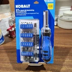 Kobalt 27PC Multi-bit Ratcheting Screwdriver Set + Nylon Storage Pouch New. Fixed Price $20.86.