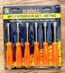 Regal 6 Pc Nutdriver Set - Metric 39721 Nip. Fixed Price $15.99.