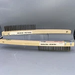 2 Ea Gam: SS-01319, Wire Scratch Brush, Long Bent Handle W/beveled Scraper, New. Fixed Price $10.97.