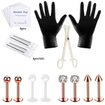 19PCS Professional Body Piercing Tool Kit Ear Labret Lip Studs Needles Set 16G. Fixed Price $10.59.