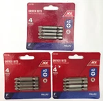 Lot Of 3 Ace Hardware 2161156 Packs 4 #2 Phillips Driver Bits 2" Long. Fixed Price $13.99.