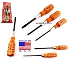 Grace 6PC Screwdriver Set Phillips Flat Hone Mechanic Wood Handle HCS-6 Usa Made. Fixed Price $42.99.