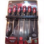 Mighty Max 6 Piece Screwdriver Set With Mount Holder Magnetic Tips Rubber Handle. Fixed Price $5.00.