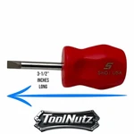 Snap-on Tools New SHD1R .040 Flat Tip Head Red Stubby Hard Grip Screwdriver Usa. Fixed Price $15.55.