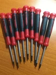 Mini Screwdriver Set 9 Piece Phillips Slotted Torx Chrome Vanadium Steel Tips. Fixed Price $10.13.