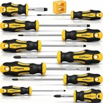 11-PIECES Magnetic Screwdriver Set 5 Phillips Flat Head Tips Magnetizer Tool. Fixed Price $10.45.